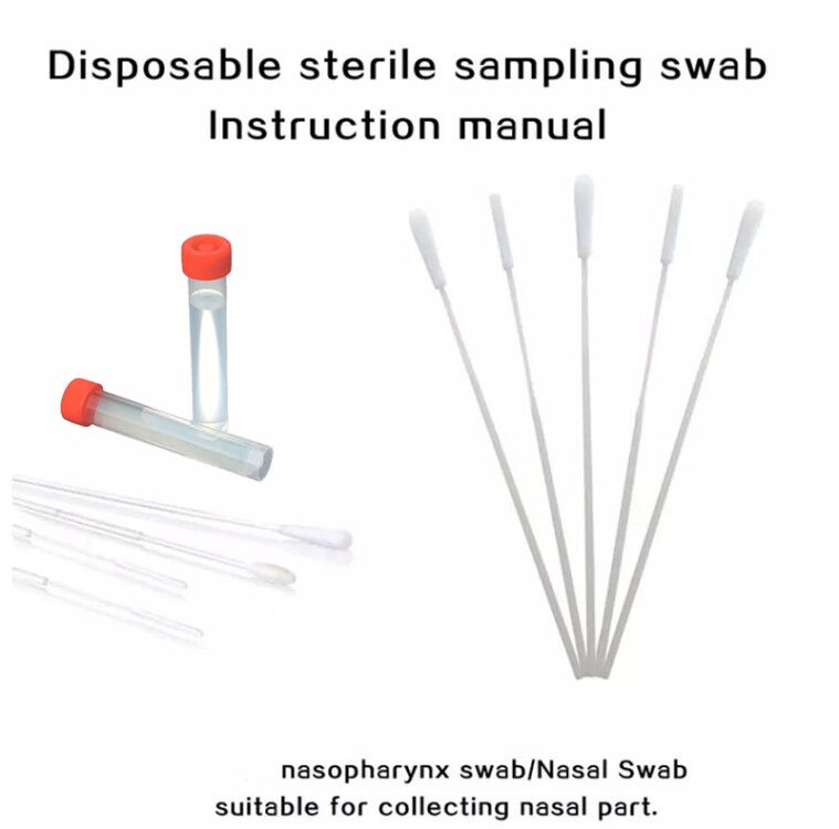 Individual Packing Nylon Flocked Medical Throat Nasal Flocked Swab Sterile Oral Swab 