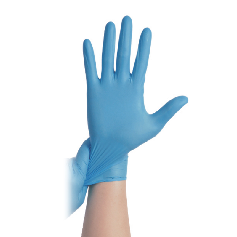 Disposable Blue Protective Nitrile Gloves High-Elastic Blend Nitrile Gloves